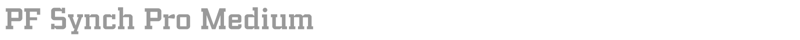 PF Synch Pro font preview