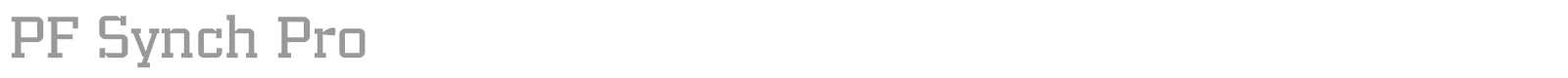 PF Synch Pro font preview