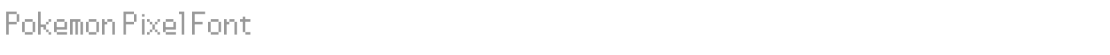 Pokemon Pixel Font font preview