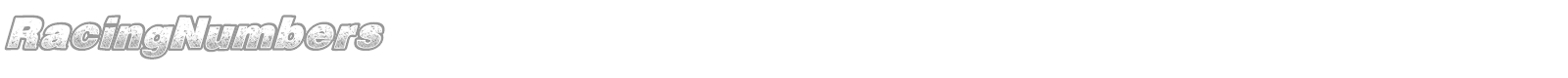 Racing Numbers font preview