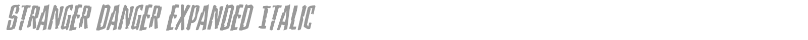 Stranger Danger font preview
