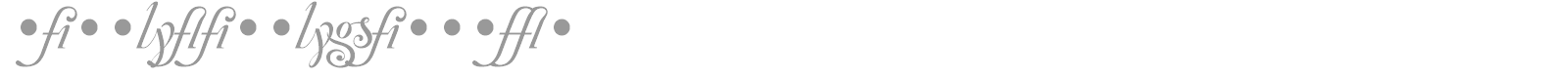 ZanzibarLigatures font preview