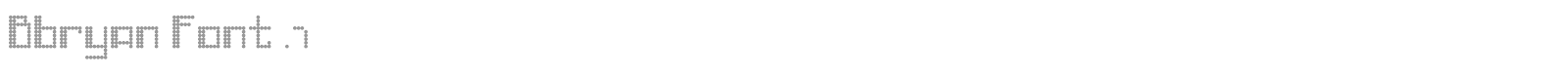 Bbryan Font .1 font preview