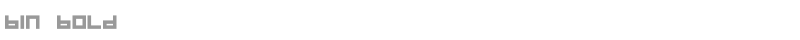 BIN Bold font preview