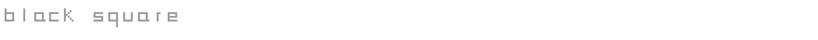 black square font preview