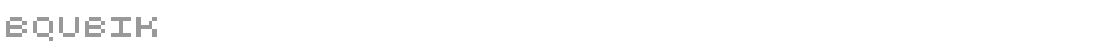 bQubik font preview