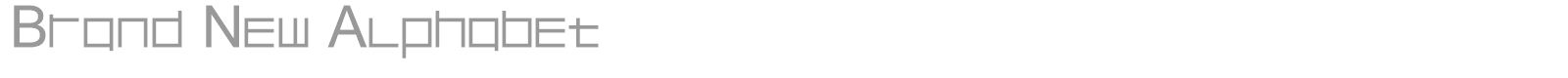Brand New Alphabet font preview