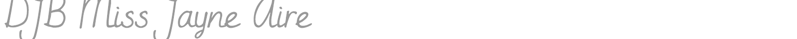 DJB Miss Jayne Aire font preview