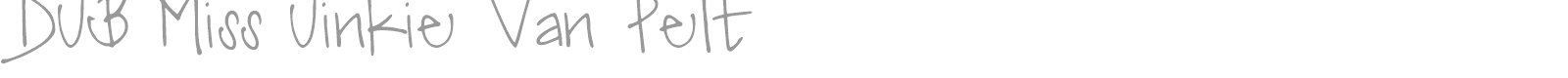 DJB Miss Jinkie Van Pelt font preview