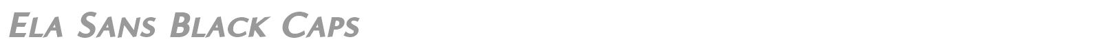 Ela Sans Black Caps font preview