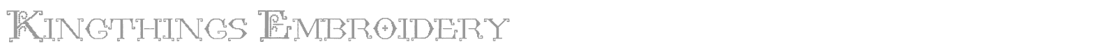 Kingthings Embroidery font preview