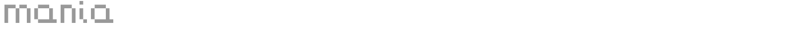 MANIA font preview