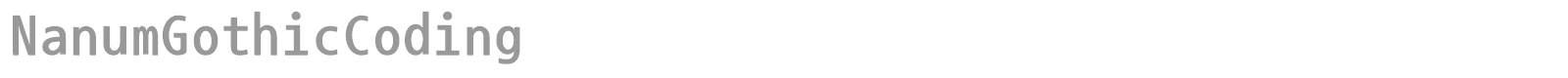 NanumGothicCoding font preview