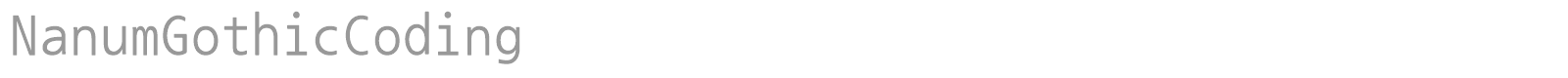 NanumGothicCoding font preview