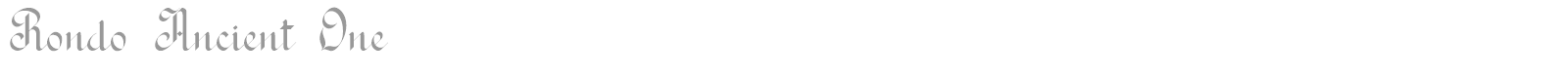 Rondo Ancient One font preview