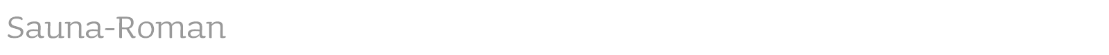 Sauna-Roman font preview