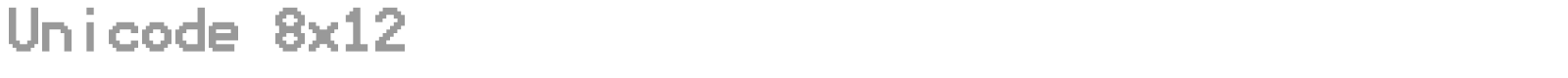 Unicode 8x12 font preview