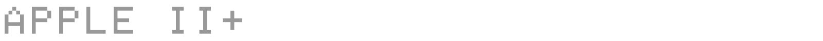Apple II+ font preview
