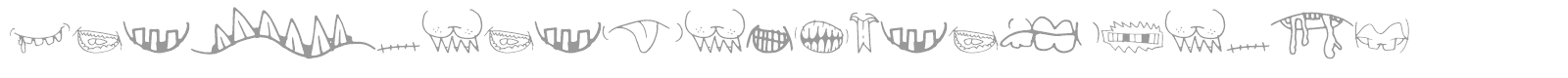 CreatureBuilderMouths font preview