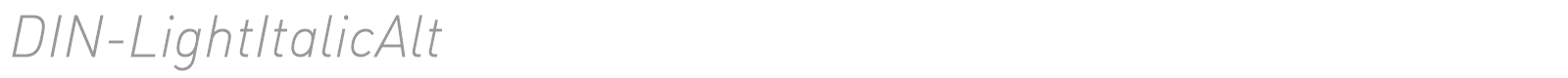 DIN-LightItalicAlt font preview