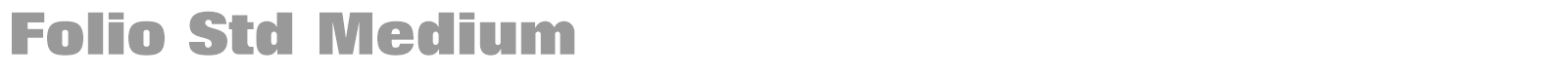 Folio Std font preview