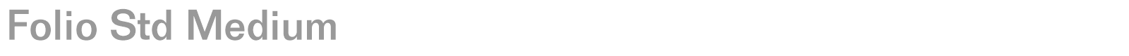 Folio Std font preview