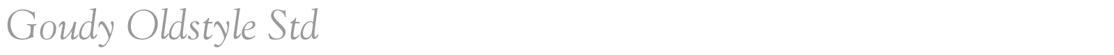 Goudy Oldstyle Std font preview