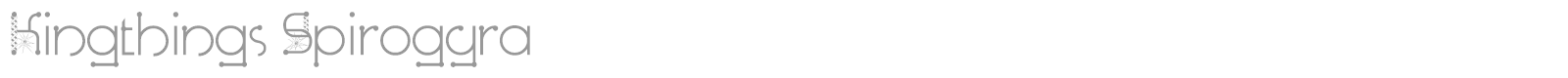 Kingthings Spirogyra font preview