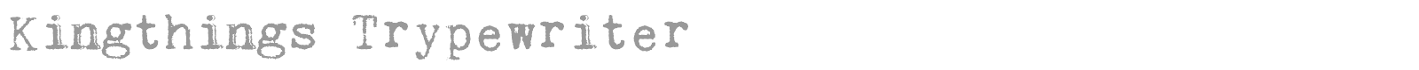 Kingthings Trypewriter font preview