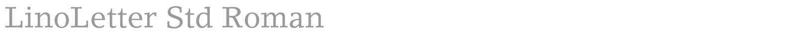 LinoLetter Std font preview