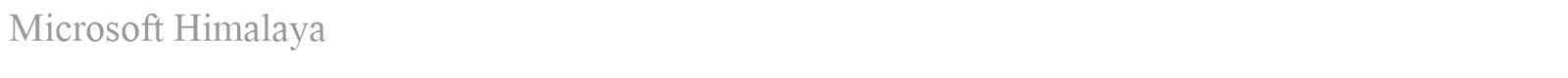 Microsoft Himalaya font preview