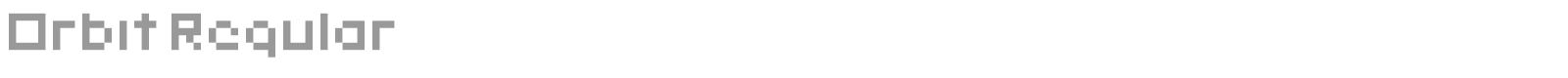 Orbit Regular font preview