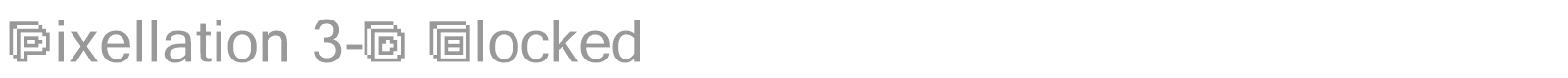 Pixellation 3-D Blocked font preview