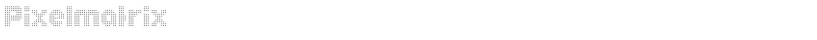 Pixelmatrix font preview