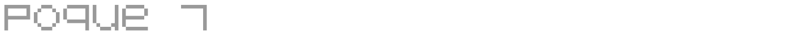 Poque 7 font preview