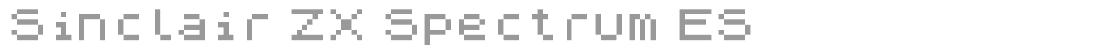 Sinclair ZX Spectrum ES font preview