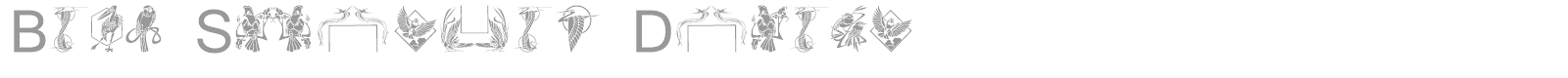 Bird Stencil Design font preview