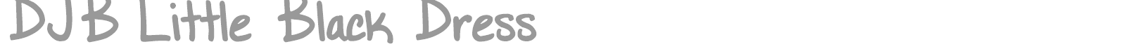 DJB Little Black Dress font preview