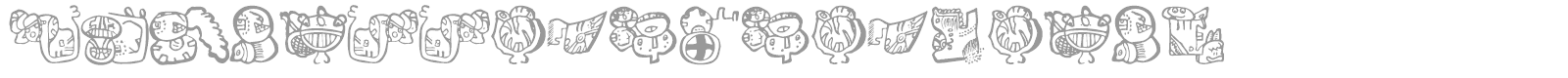 EighteenMayanMonths font preview