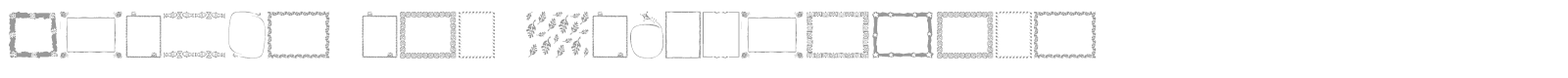 Frames and Backgrounds font preview