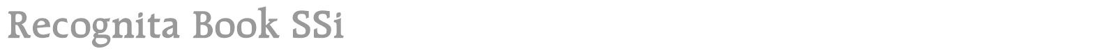 Recognita Book SSi font preview