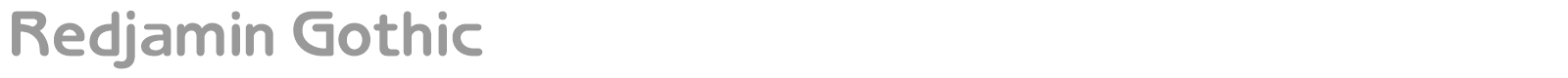 Redjamin Gothic font preview