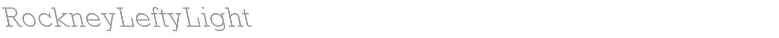 RockneyLeftyLight font preview