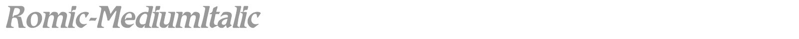 Romic-MediumItalic font preview