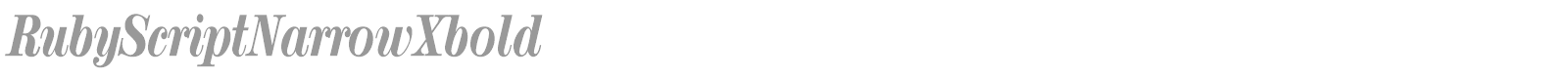RubyScriptNarrowXbold font preview