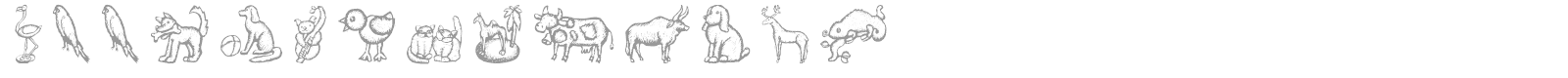 WoodcutAnimals font preview