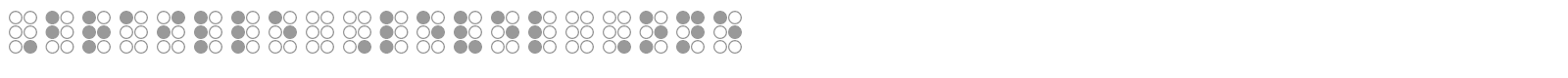 Braille Level One font preview