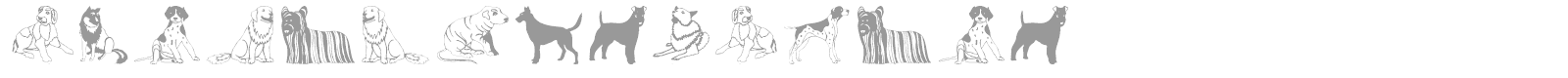 HundeDogsChiens font preview