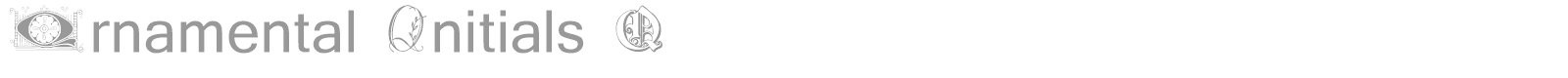 Ornamental Initials Q font preview