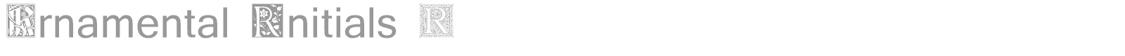 Ornamental Initials R font preview